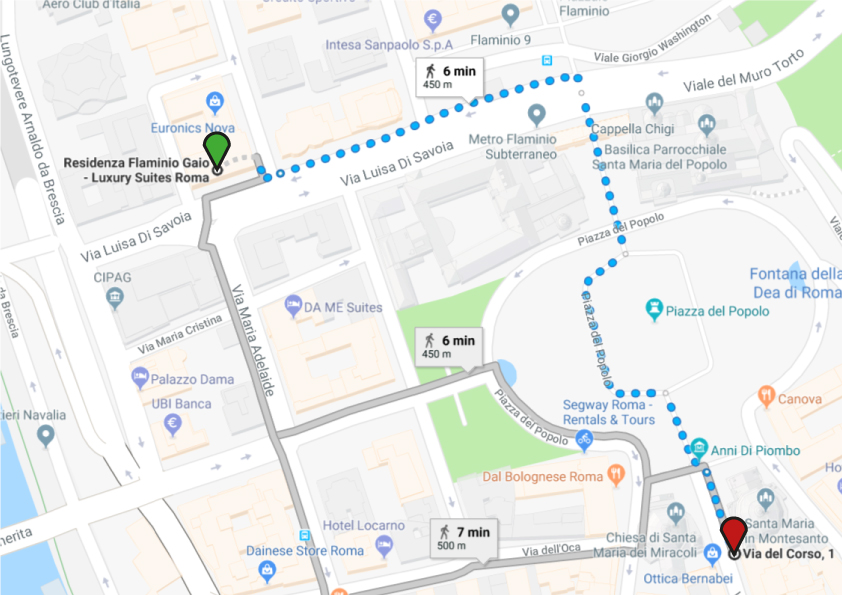 Siamo vicino Via del corso Roma
